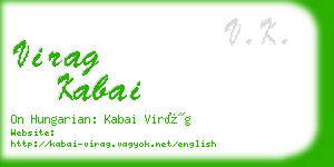 virag kabai business card